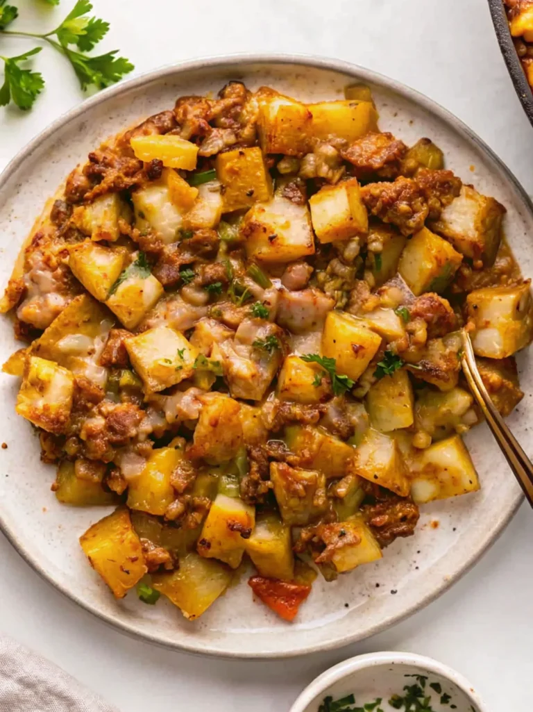 Cheesy One Pot Beef and Potatoes